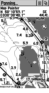 Рыбинское водохранилище - лоция - вид в GPS